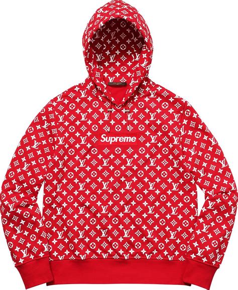 fake and original hoodie supreme x lv|supreme lv hoodie cheap.